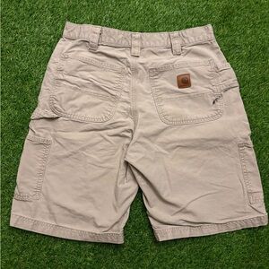 Mens Carhartt cream chino shorts